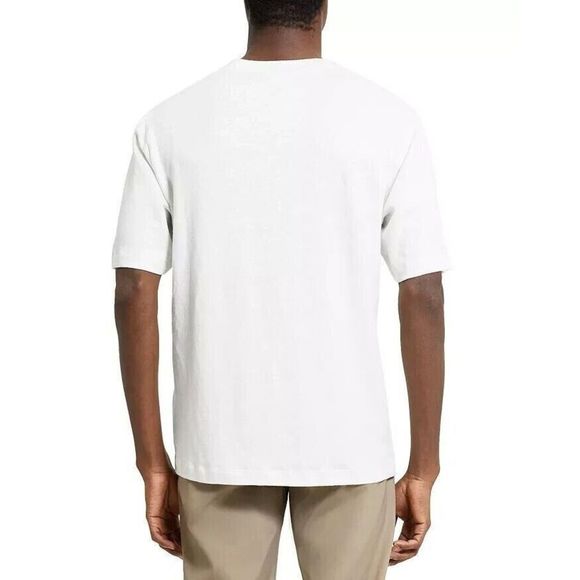 Theory M0493506 Men's Sz S Ivory Ryder Flex Linen Stretch Solid Tee Shirt $115 - Picture 6 of 6